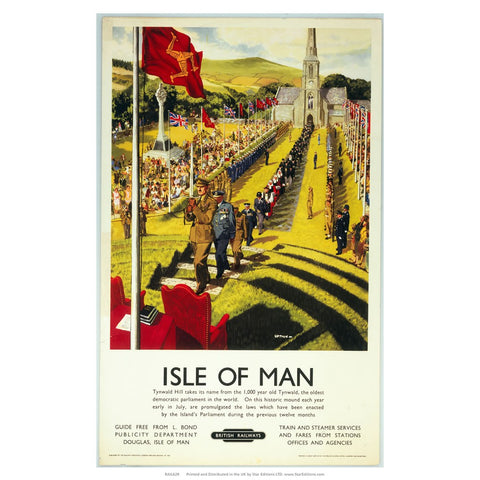 Isle Of Mans Tynwald Hill - Ceremony 24" x 32" Matte Mounted Print