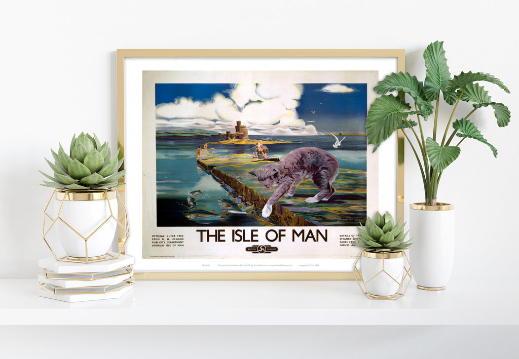 Cat Fishing - The Isle Of Man - 11X14inch Premium Art Print