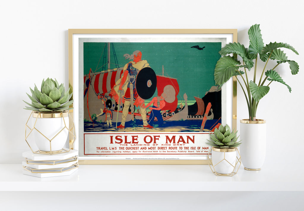 The Landing Of King Orry - Isle Of Man - Premium Art Print