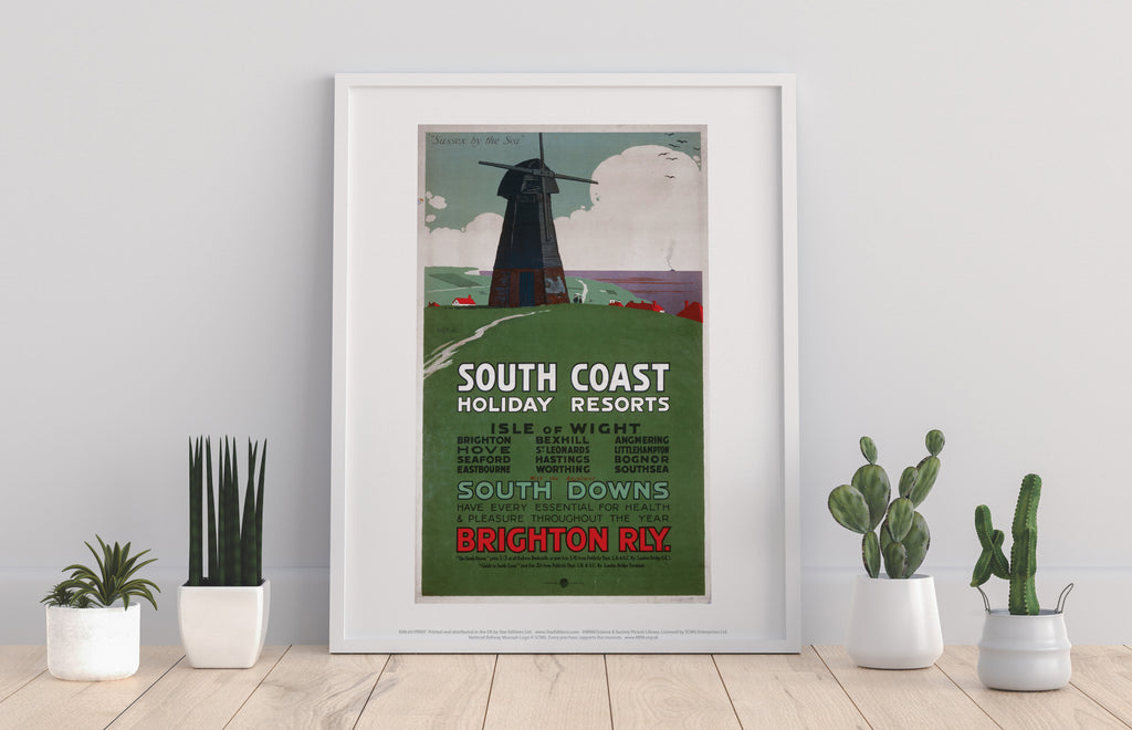 South Coast Holiday Resorts - Sussex By The Sea Art Print
