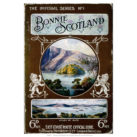 Bonnie Scotland - East coast route official issue imperial series 24" x 32" Matte Mounted Print