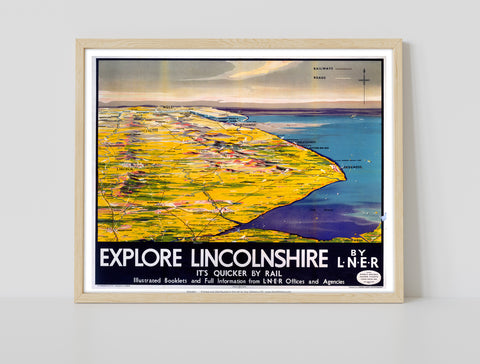 Explore Linconshire Map - 11X14inch Premium Art Print