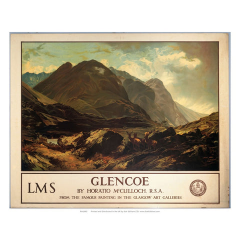 Glencoe - The Famous painting by Horatio McCulloch 24" x 32" Matte Mounted Print