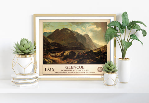 Glencoe By Horatio Mcculloch - 11X14inch Premium Art Print