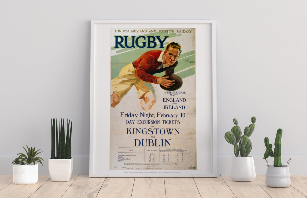 Rugby England Vs Ireland - Kinstown And Dublin Art Print