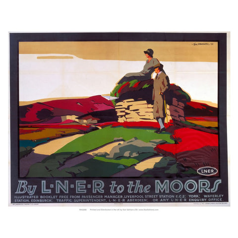 To The moors - Ramblers by LNER 24" x 32" Matte Mounted Print