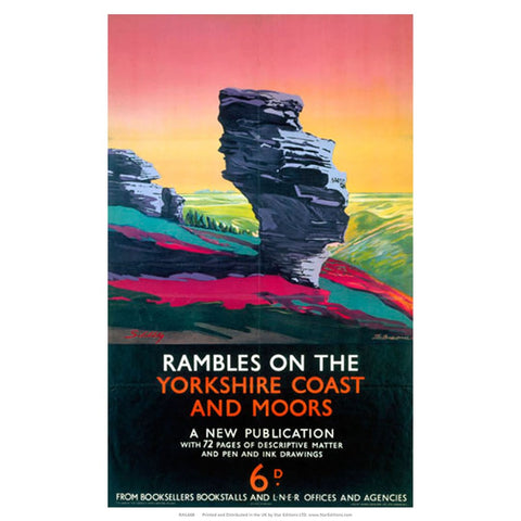 Rambles on the Yorkshire Coast and moores 24" x 32" Matte Mounted Print