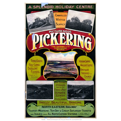 Picturesque Pickering - Unrivalled water Supply holiday Center 24" x 32" Matte Mounted Print