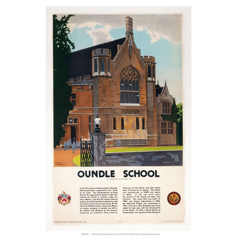 Oundle School painting 24" x 32" Matte Mounted Print