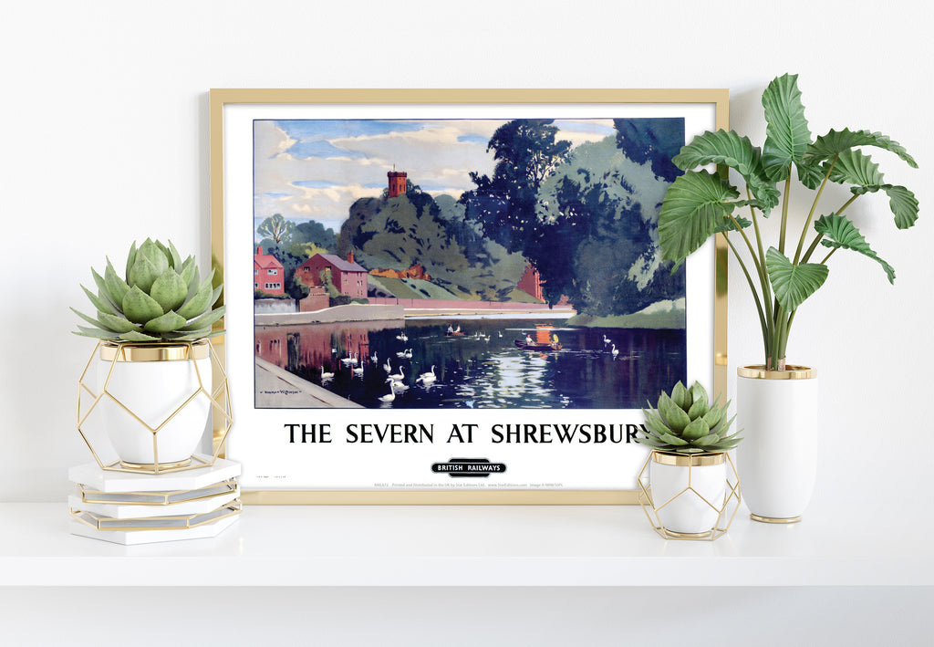 Severn At Shrewsbury - British Railways - Premium Art Print
