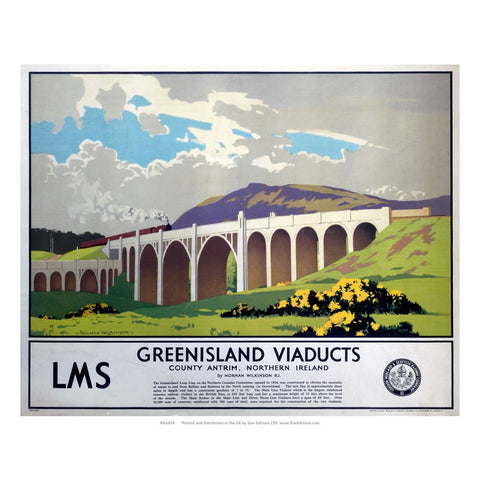 Greenisland Viaducts - Northern Island county Antrim LMS 24" x 32" Matte Mounted Print