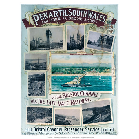 Penarth south wale and other picturesque resorts 24" x 32" Matte Mounted Print