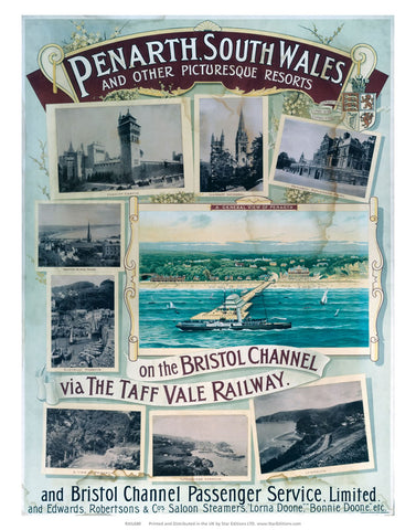 Penarth south wale and other picturesque resorts 24" x 32" Matte Mounted Print