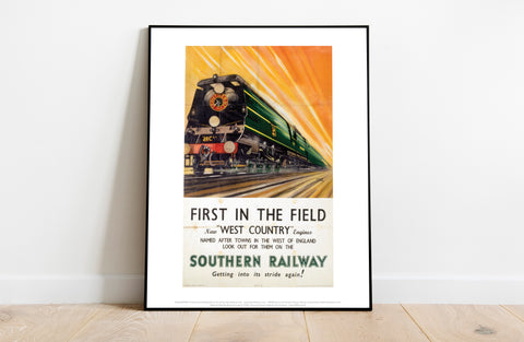 First In The Field West Country Engines - Railway Art Print