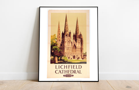 Lichfield Cathedral - British Railways - Premium Art Print