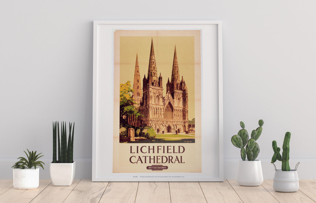 Lichfield Cathedral - British Railways - Premium Art Print
