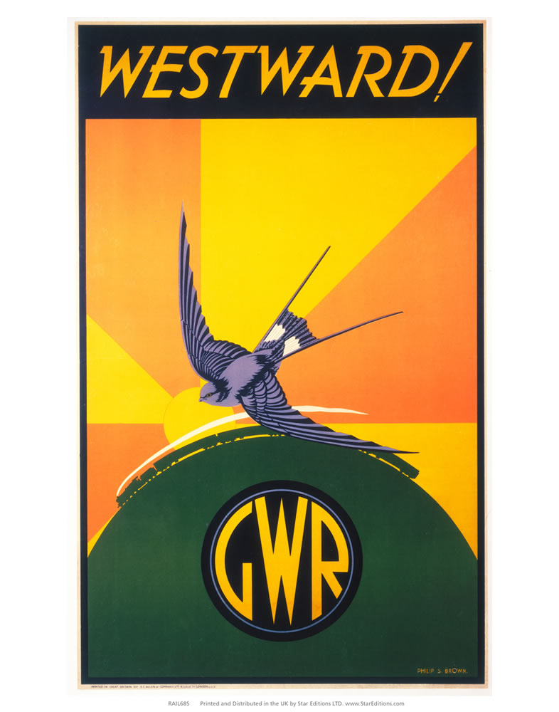 Westward! GWR Sparrow 24" x 32" Matte Mounted Print