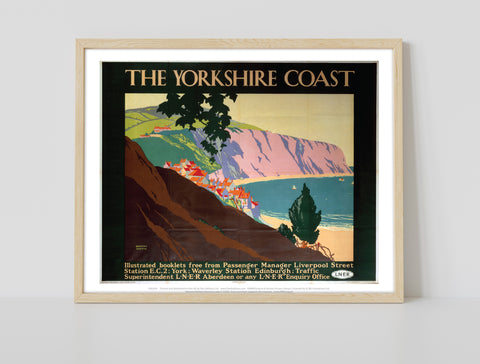Yorkshire Coast - Hillside Town On The Coast - Art Print