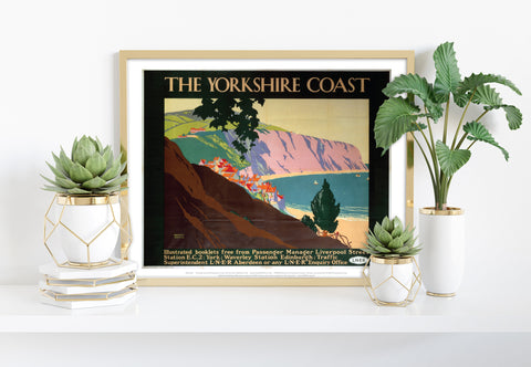 Yorkshire Coast - Hillside Town On The Coast - Art Print