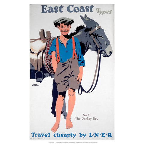 East Coast Types - The Donkey Boy 24" x 32" Matte Mounted Print