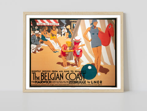 The Belgian Coast Via Harwich - Zeebrugge - Art Print