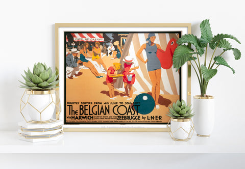 The Belgian Coast Via Harwich - Zeebrugge - Art Print