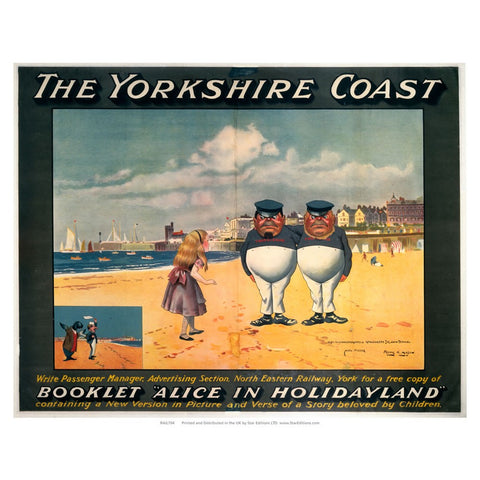 Alice in Holidayland - The Yorkshire coast 24" x 32" Matte Mounted Print