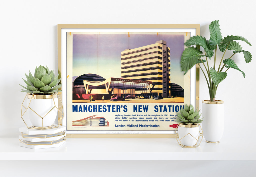 Manchester's New Station - 11X14inch Premium Art Print