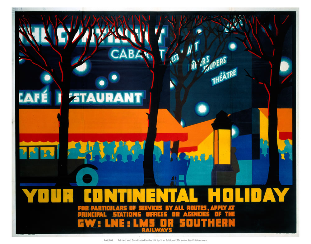 You continental holiday - GW LNE LMS or Southern Nightlife 24" x 32" Matte Mounted Print