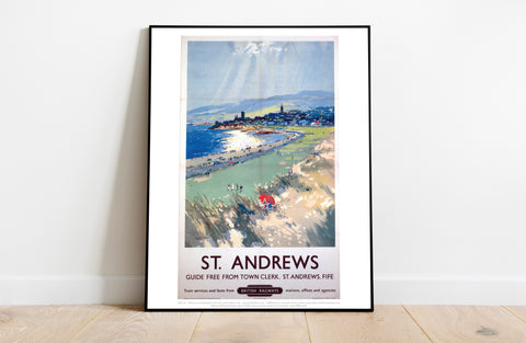 St Andrews Coast - British Railway Painting - Art Print