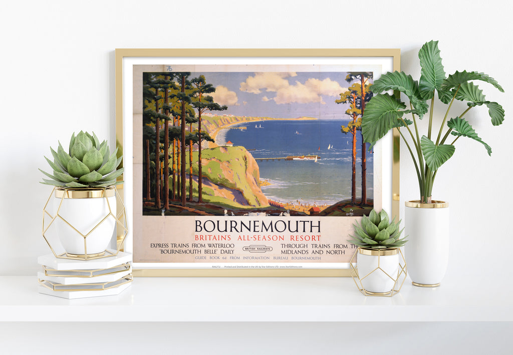 Bournemouth - Britains All Season Resort - 11X14inch Premium Art Print