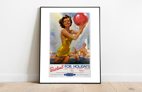 Butlins For Holidays - Railway Art Print