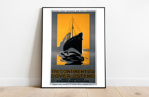 The Continent Via Dover-Ostend - 11X14inch Premium Art Print