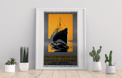 The Continent Via Dover-Ostend - 11X14inch Premium Art Print