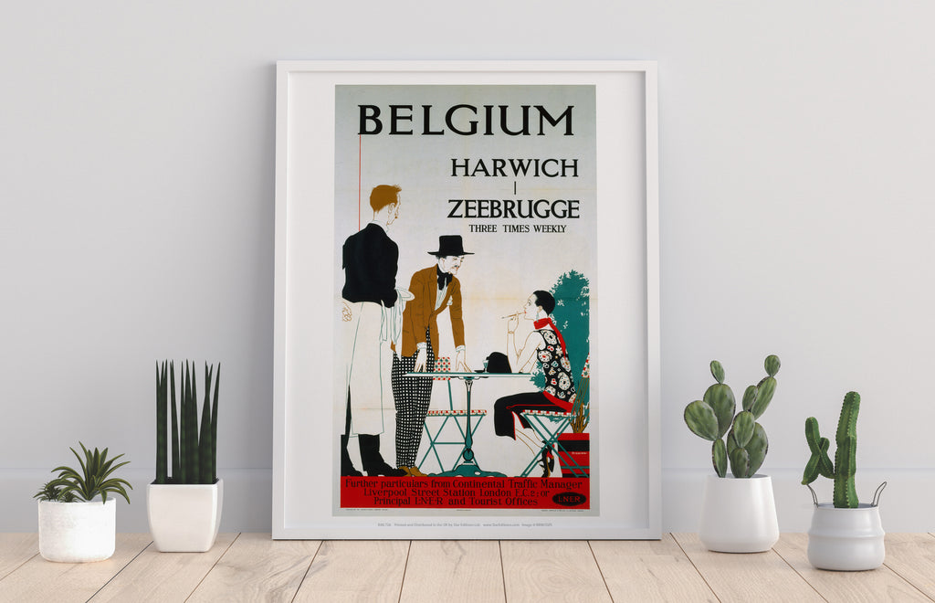 Belgium - Harwich To Zeebrugge Restaurant - Art Print