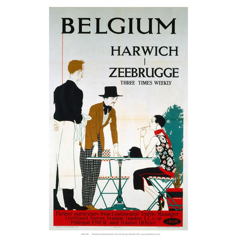 Belgium - Harwich to zeebrugge restaurant 24" x 32" Matte Mounted Print