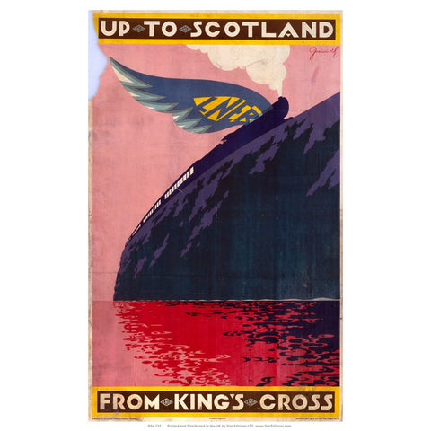 From Kings cross up to scotland - LNER Wings 24" x 32" Matte Mounted Print