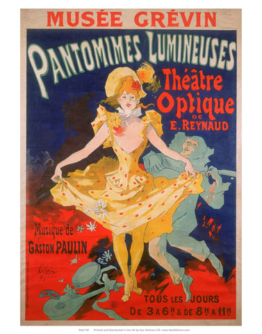 Pantomimes Lumineuses - Theatre optique 24" x 32" Matte Mounted Print