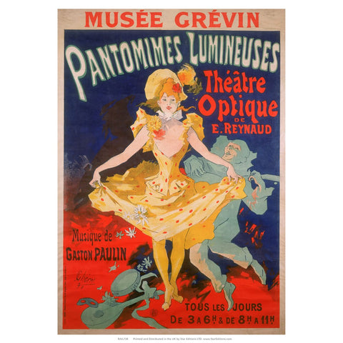 Pantomimes Lumineuses - Theatre optique 24" x 32" Matte Mounted Print