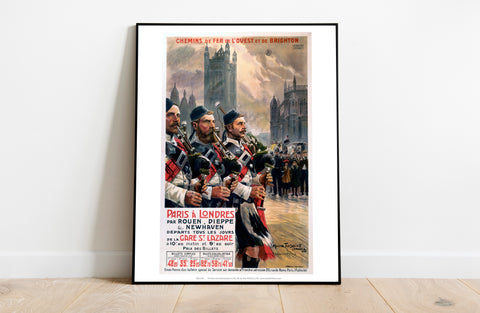 Paris A Londres Bagpipe Players - 11X14inch Premium Art Print