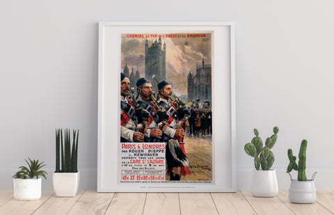 Paris A Londres Bagpipe Players - 11X14inch Premium Art Print