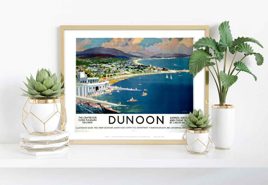Dunoon - Clyde Pleasure Sailings Coastline Art Print