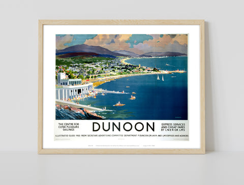 Dunoon - Clyde Pleasure Sailings Coastline Art Print