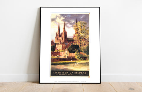 Lichfield Cathedral - See Britain By Train - Art Print