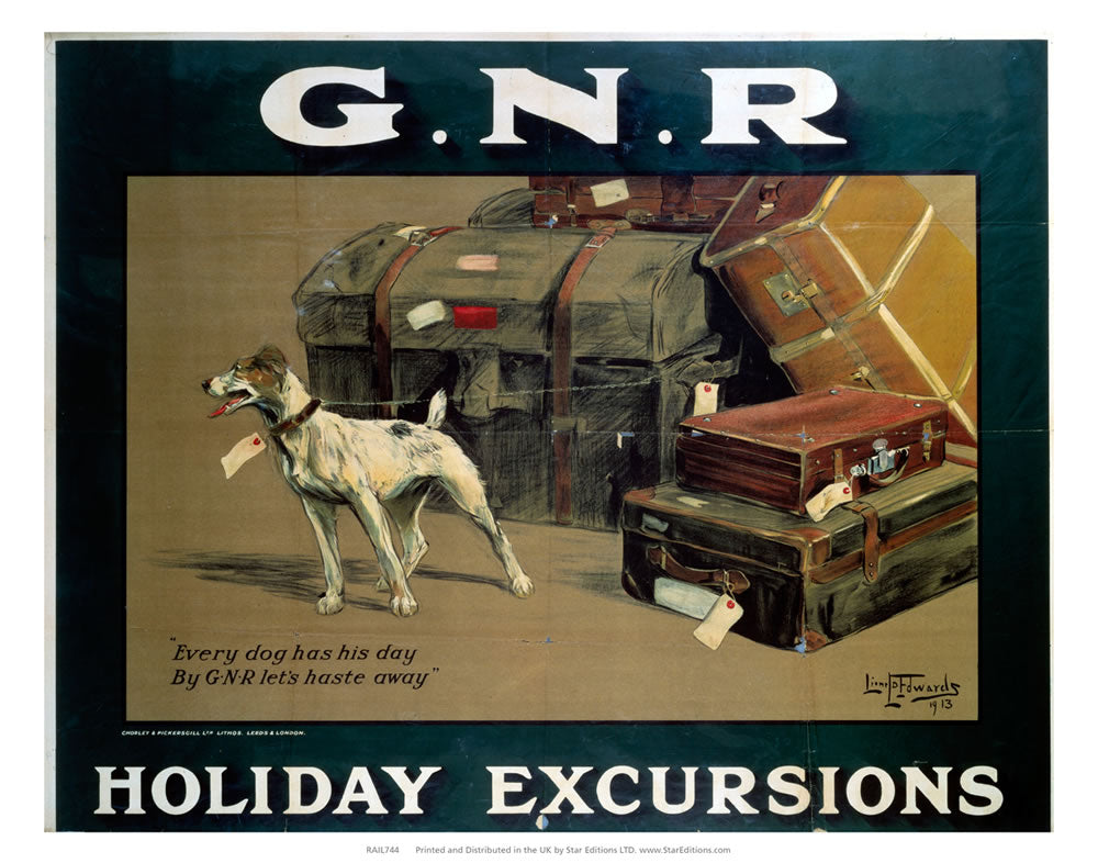 Holiday Excursions - Every dog has his day 24" x 32" Matte Mounted Print