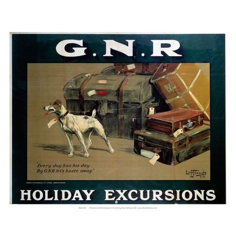 Holiday Excursions - Every dog has his day 24" x 32" Matte Mounted Print