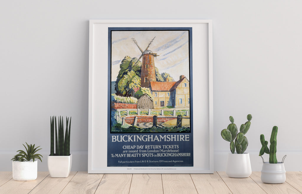 Buckinghamshire - Windmill - 11X14inch Premium Art Print