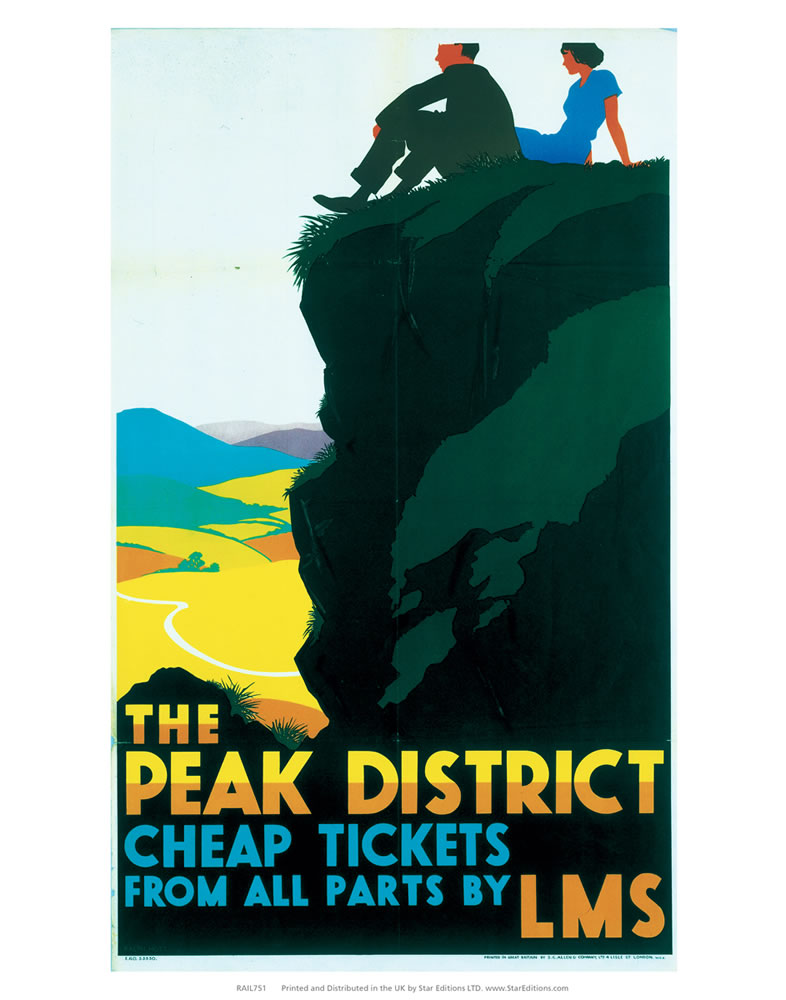 Peak District cheap tickets from all parts - LMS 24" x 32" Matte Mounted Print