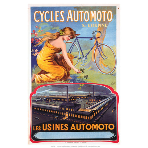 Cycles Automoto - Les Usines Automoto 24" x 32" Matte Mounted Print