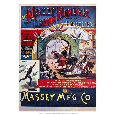 Massey-Toronto Binder - MFG Co Poster 24" x 32" Matte Mounted Print